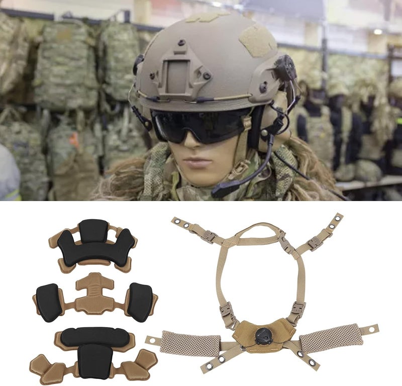 Sunicon Combat Helmet Padding Kit, Adjustable Chin Strap Dial Suspension System with Bolts and Screws for Fast for MICH for Wendy Helmet (Mud Spongeand Suspension) - Image 5